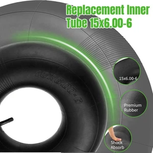 2PCS Heavy Duty 15x6.00-6 Lawn Mower Tractor Tire Inner Tubes 15x6-6 TR13 Valve - Picture 1 of 6