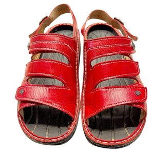 Finn Comfort Sandalen Schuhe Gr. 41 rot Waldi Made in Germany - OHNE EINLEGESOHLEN - Bild 1 von 7