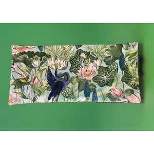 Kravet Lumbar Fiberfill Pillow "Waterlily Velvet" 2 Looks 1 Pillow 11"x24" - Picture 1 of 5