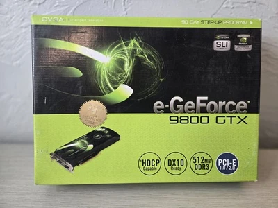 SEALED Vintage e-GeForce 9800 GTX  Graphics Card 512MB See Photos - Image 1 of 4