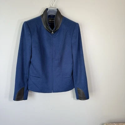 Chaqueta Blazer Pura Alpaca y Lana Merino Para Mujer Talla S Azul Cremallera Hecha en Perú Foto 1 de 4