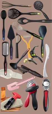 Tupperware Griffbereit TOP Küchenhelfer Reibe Knoblauch Dosenöffner Korkenzieher - Bild 1 von 2