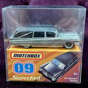 MATCHBOX SUPERFAST # 09 BLACK/GRAY ‘63 CADILLAC HEARSE - Picture 1 of 8
