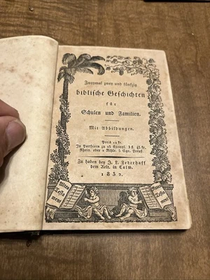 1832 Pennsylvania Dutch German books great graphics Fd5 Foto 1 de 4