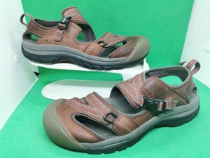 Keen Women's Brown Leather Mystic River Hiking Sandals Size 8 - Picture 1 of 24