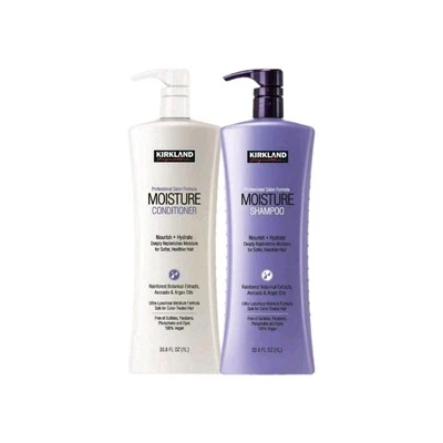 Kirkland Signature Moisture Shampoo Conditioner Set 33.8 oz  Salon Sulfate Free  - Image 1 of 4