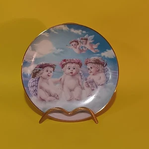 Porcelain collector plate 'The Flying Lesson', Dreamsicles collection by Kristin - Picture 1 of 6