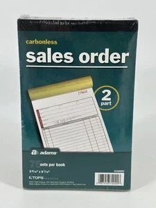 Adams 5er-Packung Verkaufsauftragsbuch selbstdurchschreibend 2-teilig 75 Sets pro Buch DC5808UV - Bild 1 von 8