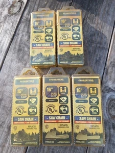 Paquete de 5 cadenas de motosierra Forester de 16" paso 3/8LP calibre .050 55 DL accionamiento S55 - Imagen 1 de 5