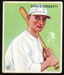 1933 Goudey #201 ERNIE ORSATTI RC - St. Louis Cardinals - No Creases - G-VG - Bild 1 von 3
