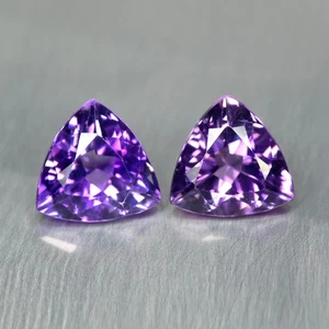 5,54 kt (2 Stück) Billionenschliff _ faszinierender natürlicher lila Amethyst _ Brasilien - Bild 1 von 1