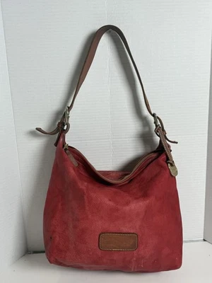 Dooney & Bourke Pebble Leather Red Sac Hobo Shoulder Bag Handbag - Image 1 of 4