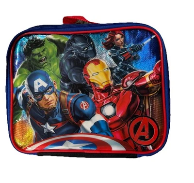 💙 🥪Marvel Avengers Lunch Box Cooler Tote con cremallera 🥪💙 Foto 1 de 4