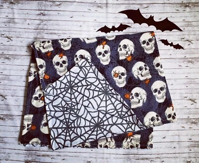 Skeleton Skulls Flannel Baby Receiving Blanket - Image 1 of 3