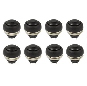 10PCS Black 12mm Waterproof momentary Push button Switch Mini Round Switch - Bild 1 von 1