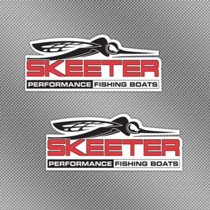 2x Skeeter 6" Full Color Stickers Decals Fishing Boat Lure Trailer Tackle Box - Picture 1 of 1