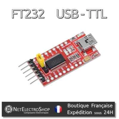 FT232RL FTDI Module Convertisseur Mini USB - TTL Série UART 3.3V 5V Arduino - Bild 1 von 4