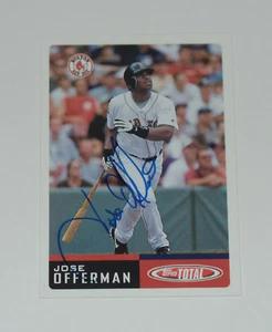 JOSE OFFERMAN SIGNED AUTO'D 2002 TOPPS TOTAL CARD #27 BOSTON RED SOX DODGERS - Picture 1 of 3