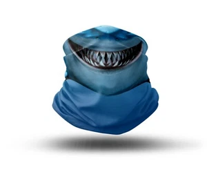 Washable Fabric Face Cover Neck Gaiter Print Bruce the Shark Nemo Design EU Made - Picture 1 of 6