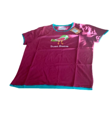 Lazyone Women Pyjama Tops PJ T-Shirts Cotton Tops Nightwear Shirt Sleepwear D54 - Image 1 of 2