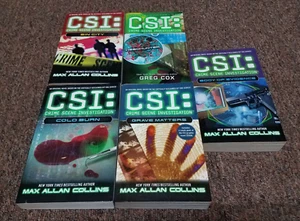 MAX ALLAN COLLINS & GREG COX 5 BOOKS, CSI: CRIME SCENE INVESTIGATION - Imagen 1 de 5