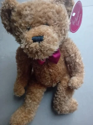 süßer Teddy braun Stofftier Kinder the Cherish Bär  roter Schleife 40 cm  Neu! - Bild 1 von 4