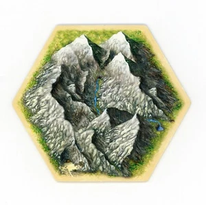 1 PIEZA - ROCA/MINERAL/MONTAÑAS Colonos de Catán Hexagonal Azulejo Repuesto 4ta Edición - Imagen 1 de 2
