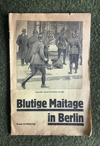 Heft KPD 1929 Blutige Maitage RFB Berlin Proletariat Mielke Rot-Front Thälmann R - Bild 1 von 7