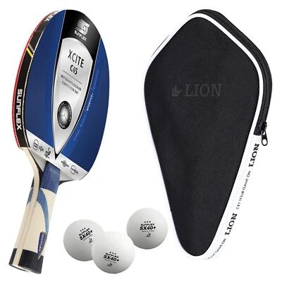 Sunflex® Tischtennisschläger Xcite C45 + Tischtennishülle + 3x SX+ Bälle