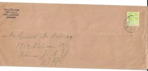 Dänemark - Brief von Hellerup, Demark nach Utica, NY mit Scott's #333 - Bild 1 von 1