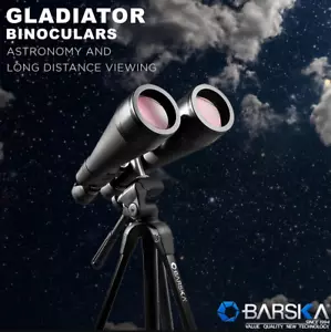 Barska Gladiator 20-140x80 Zoom Binoculars w Tripod Adaptor Astronomy Long Range - Picture 1 of 7