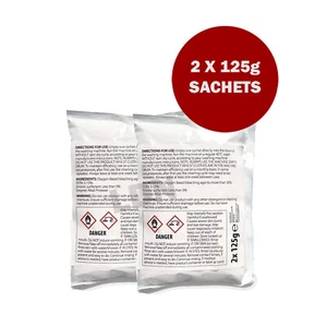 2 x 125g Universal Washing Machine & Dishwasher Descaler / Cleaner powder UK - Picture 1 of 7