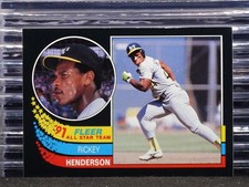 Rickey Henderson 1991 Fleer All Star Team #6 Athletics MLB Baseball Insert Card