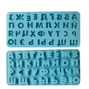 Silikonform ABC Russisches Alphabet Backform Schokolade Torte Deko Epoxid Harz - Bild 1 von 3