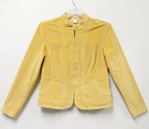 CHRISTOPHER & BANKS Stretch Corduroy Jacket WOMENS SMALL Pockets FULL ZIP Honey - Picture 1 of 15