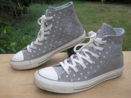 Sneaker originali CONVERSE Chucks Taylor hi taglia 37 5 grigie vera pelle TOPP