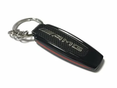 MERCEDES-BENZ Mercedes Benz Schlüsselanhänger Typo "AMG " schwarz silber rot
