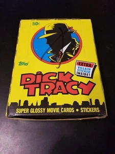 1990 Topps Dick Tracy caja sin abrir 36 paquetes de cera tarjetas de película y pegatinas - Imagen 1 de 1