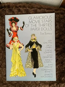 Glamouröse Filmstars der dreißiger Jahre Papierpuppen Buch Vintage Tom Tierney - Bild 1 von 2