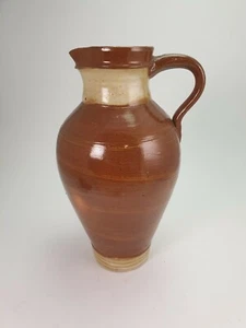 Vintage French Glazed Earthenware Jug Pitcher - Picture 1 of 7