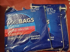 Lot Of 3 Ultra Care Replacement Vaccum Bags Eureka Kenmore Singer Uprights 8 Bag - Picture 1 of 4
