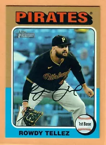 2024 Topps Heritage High Number Rowdy Tellez Mini #522 Pirates SP - Bild 1 von 2