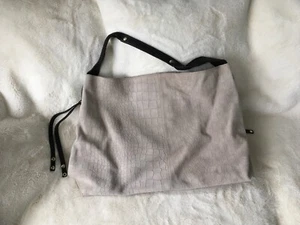 RIVER ISLAND LARGE BEIGE genuine LEATHER BAG - Picture 1 of 17