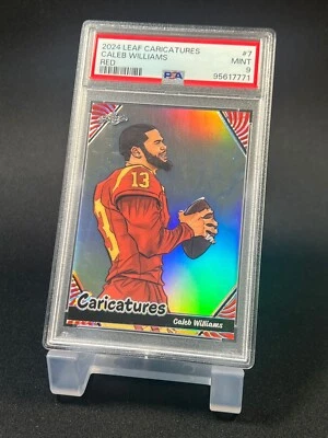 2024 LEAF CARICATURES (ESTILO MANGÁ) RED /25 - RC ROOKIE - CALEB WILLIAMS - PSA 9 - Imagem 1 de 4