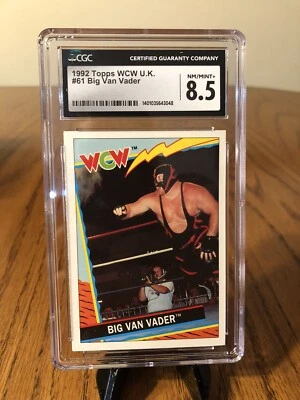 1992 Topps WCW U.K Big Van Vader #61 Rookie RC CGC 8.5 NM/Mint+ POP 5 NON HIGHER - Image 1 of 2
