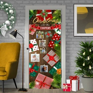 Decoración Navidad - Navidad En - Foto Personalizada Texto Puerta Pancarta - Imagen 1 de 2