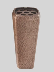 Vintage Grave Vase "petit" Bronze Flower Vase Cemetery Grave Decorations Urn Grave - Picture 1 of 2