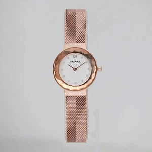 Skagen Leonora 25mm Rose Gold Steel Silver Dial Ladies Watch SKW2799 - Picture 1 of 3