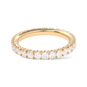Cartier Eternity Band 1 CT Natural Diamond Round Cut 18K Rose Gold Ring Size 5 - Picture 1 of 8