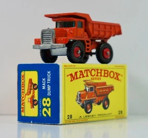 Matchbox Regular Wheels #28 - D1 - Mack Dump Truck - 1968 E4 Box - NM/NM - 2804 - Picture 1 of 15
